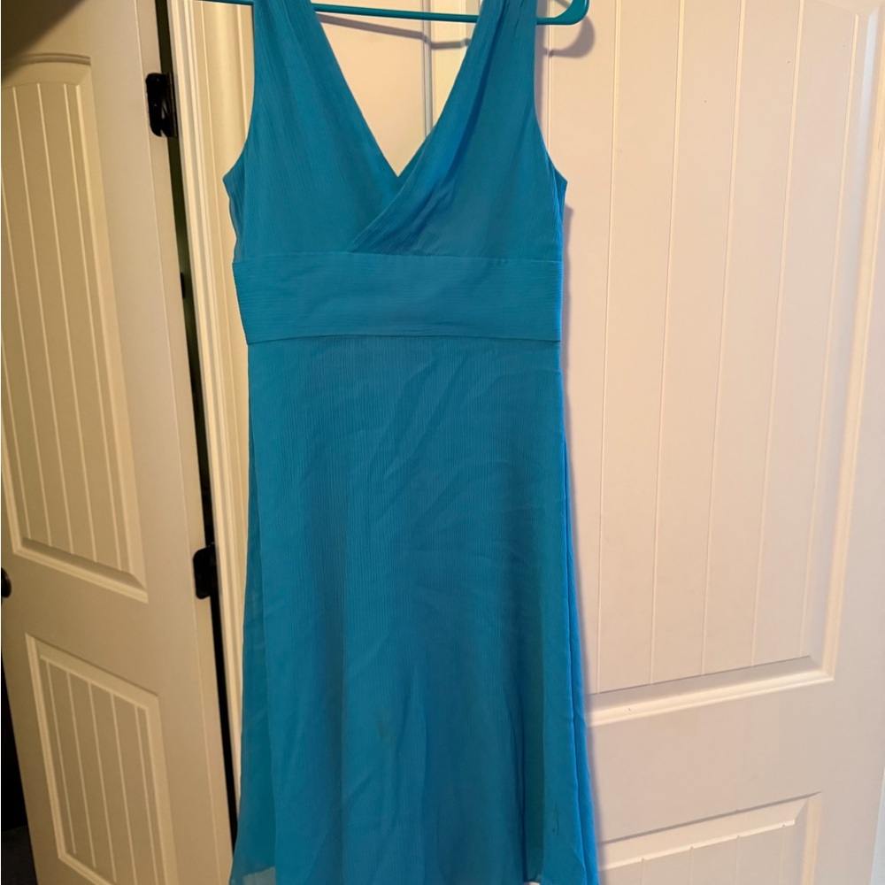J. Crew Vibrant Teal silk Dress- Womens sz8